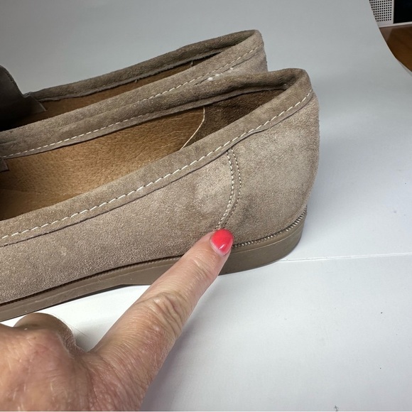 Jones Bootmaker Loafers Shoes Men's 7.5 Playa Tan Suede England Preppy Leather - Picture 8 of 14